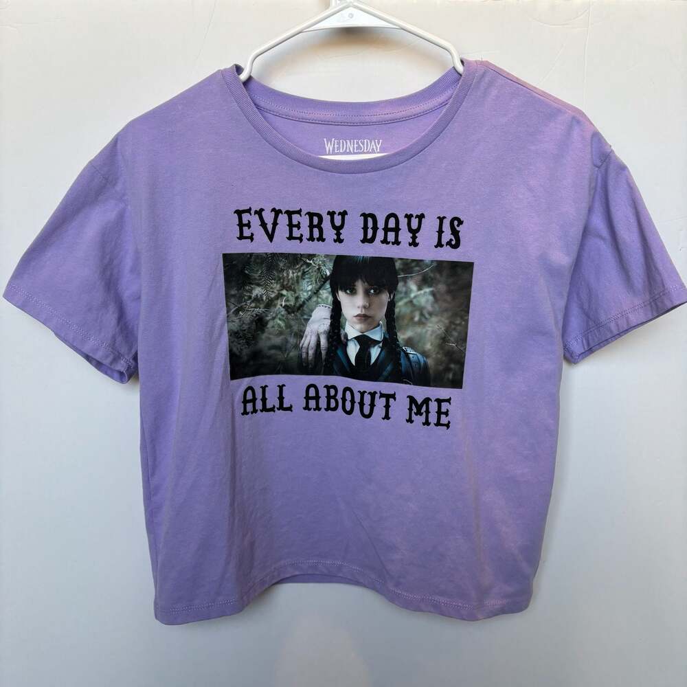 Wednesday Girls Graphic Cropped T-Shirt Every Day Is All About Me  XL 14/16